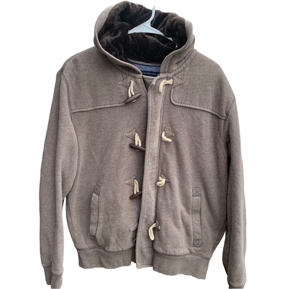 Tommy Hilfiger Hoodie Jacket Toggle Buttons Full Zip Size Large - Picture 1 of 7